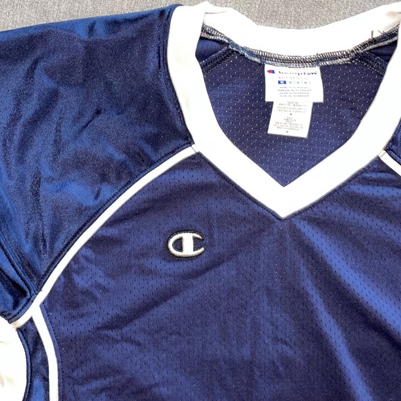 Champion Touchdown Football Game Jersey Navy/White - Picture 3 of 6